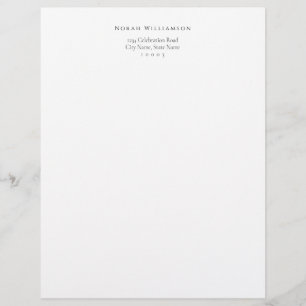 Simple Elegant Custom Name Personal Professional Letterhead