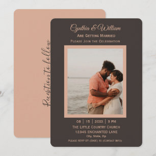 Simple Elegant Custom Photo Wedding Invitation