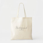 Simple Elegant Customizable Bridesmaid Tote<br><div class="desc">This lovely minimalistic style bridesmaid tote bag will be great for wedding thank you gifts or favours.</div>