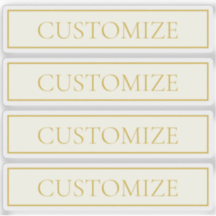 Simple Elegant Customizable Text   Gold Off White