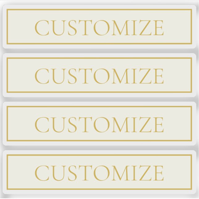 Simple Elegant Customizable Text | Gold Off White (Front)