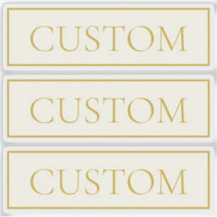 Simple Elegant Customizable Text   Gold Off White