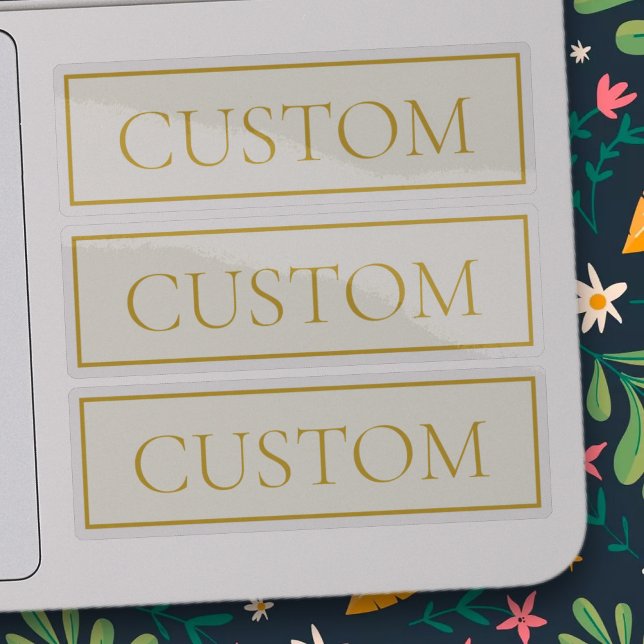 Simple Elegant Customizable Text | Gold Off White (Creator Uploaded)