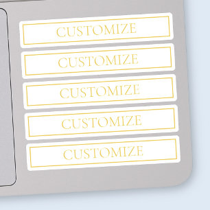 Simple Elegant Customizable Text Gold Off White