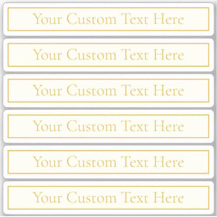 Simple Elegant Customizable Text   Gold Off White