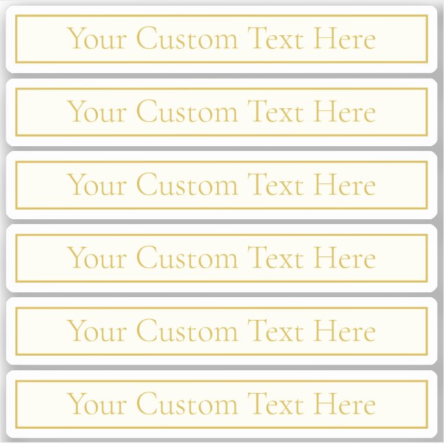 Simple Elegant Customizable Text | Gold Off White (Front)