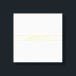 Simple Elegant Customizable Text | Gold Off White Canvas Print<br><div class="desc">Elegant customizable gold lettering, edit as you like.</div>