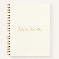 Simple Elegant Customizable Text | Gold Off White