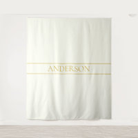 Simple Elegant Customizable Text | Gold Off White