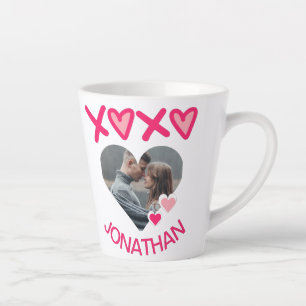 Simple Elegant Cute Love Valentines Sweet Couple Latte Mug