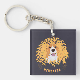 Simple Elegant Cute my dog and halloween Keychain