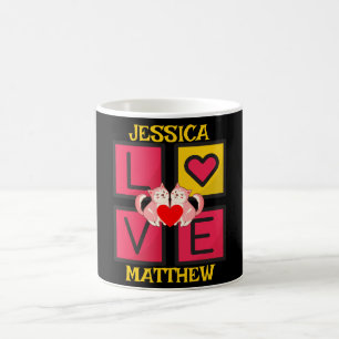simple elegant cute valentine, Sweet for couple Coffee Mug