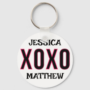 simple elegant cute valentine, Sweet for couple Keychain