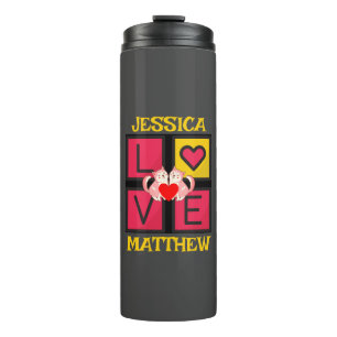 simple elegant cute valentine, Sweet for couple St Thermal Tumbler