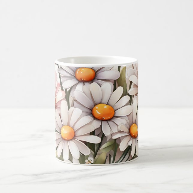 Simple Elegant Daisies Coffee Mug (Center)