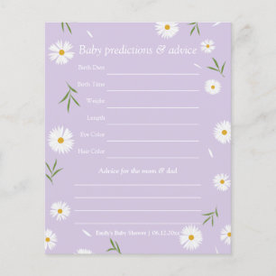 Simple Elegant Daisy Baby Shower Guessing Game