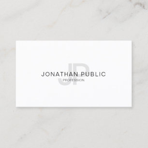 Simple Elegant Design Monogram Trendy Modern Business Card