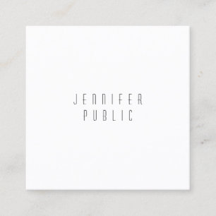 Simple Elegant Design Professional Modern Template Square Business Card