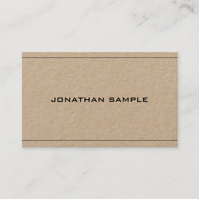 Simple Elegant Design Professional Plain Luxury Business Card (Front)