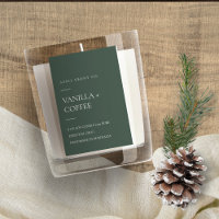 SIMPLE ELEGANT DUSKY GREEN MINIMAL MODERN CANDLE