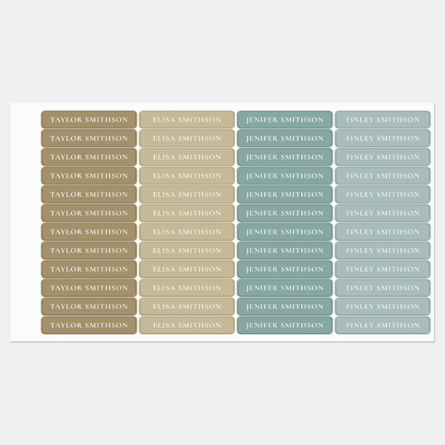 Simple Elegant Earthy Minimal Add Your Name School (Sheet)