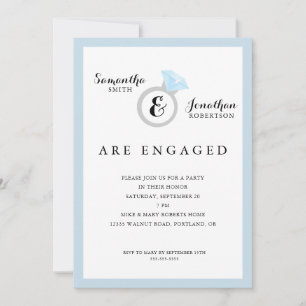 Simple Elegant Engagement Party Invitation
