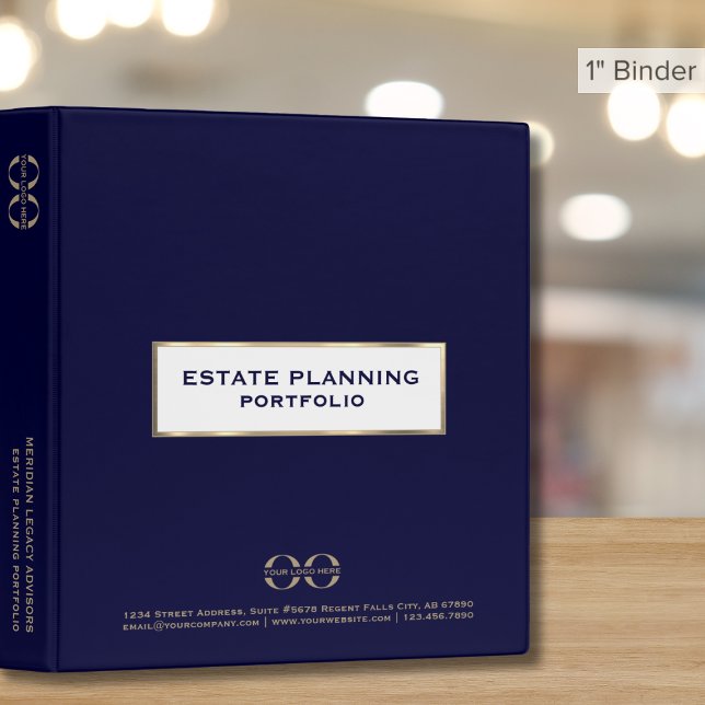 Simple Elegant Estate Planning Binder with Logo (Creator Uploaded)