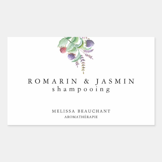 Simple Elégant Étiquette artisanal bio holistique (Devant)