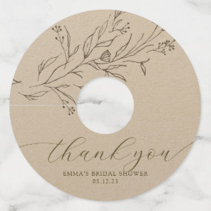 Simple & Elegant Eucalyptus Branch Wine Glass Tags