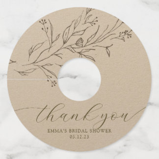 Simple & Elegant Eucalyptus Branch Wine Glass Tags