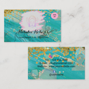 Simple Elegant Facial Cleanser Foam Gel Cream Business Card