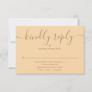 Simple Élégant Faire-Part de Mariage Champagne
