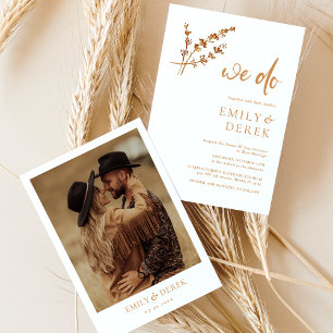 Simple Elegant Fall Wedding Invitation