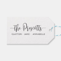 Simple Elegant Family Couple Name Black Script