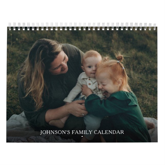 Simple Elegant Family Photo Calendar (Cover)