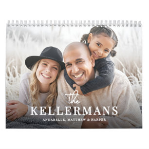 Simple Elegant Family Photo Calendar