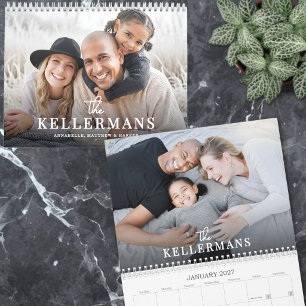Simple Elegant Family Photo Calendar
