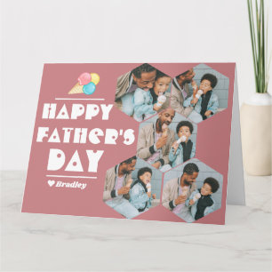Simple elegant Fathers Day Sweet Photo Collage Card
