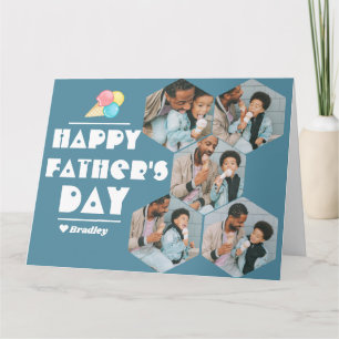 Simple elegant Fathers Day Sweet Photo Collage Card