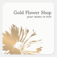 Simple Elegant Faux Gold Flower Florist