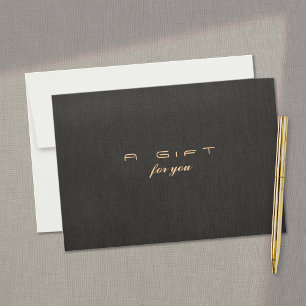 Simple Elegant Faux Linen Gift Certificate