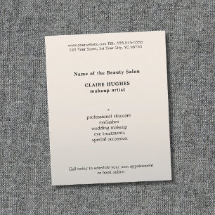 Simple Elegant Faux Metal Makeup Artist  Flyer