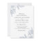 Simple Elegant Floral Corners Wedding Blue