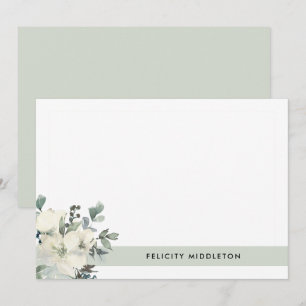 Simple Elegant Floral Greenery Card
