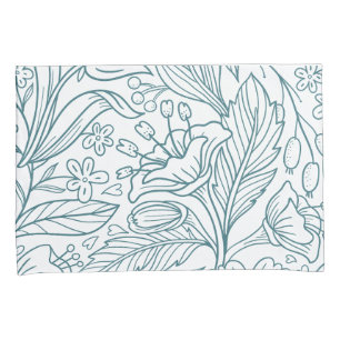 Simple Elegant Floral Hibiscus Leaves   Pillowcase