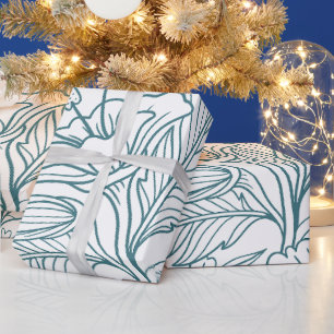 Simple Elegant Floral Hibiscus Leaves   Wrapping Paper