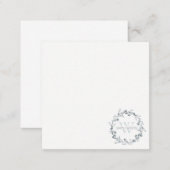Simple Elegant Floral Laurel Wreath Monogram Card (Front/Back)