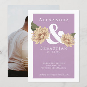 Simple Elegant Floral Wedding Save The Date