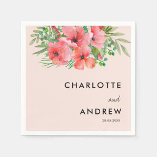 Simple, elegant, flowers napkin