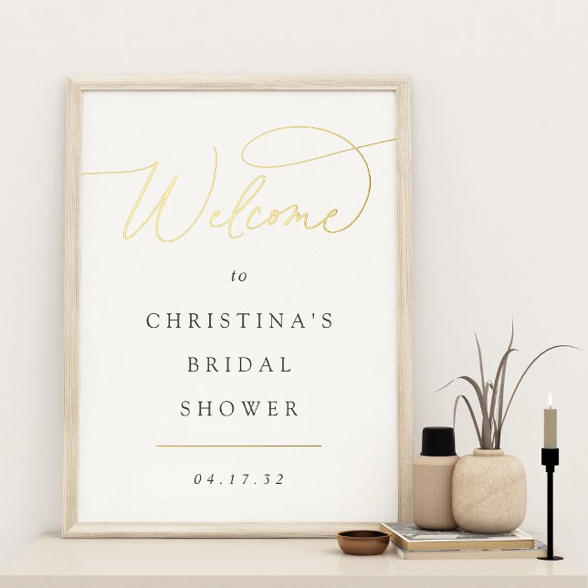 Simple Elegant Foil Script Event Welcome Sign (Creator Uploaded)